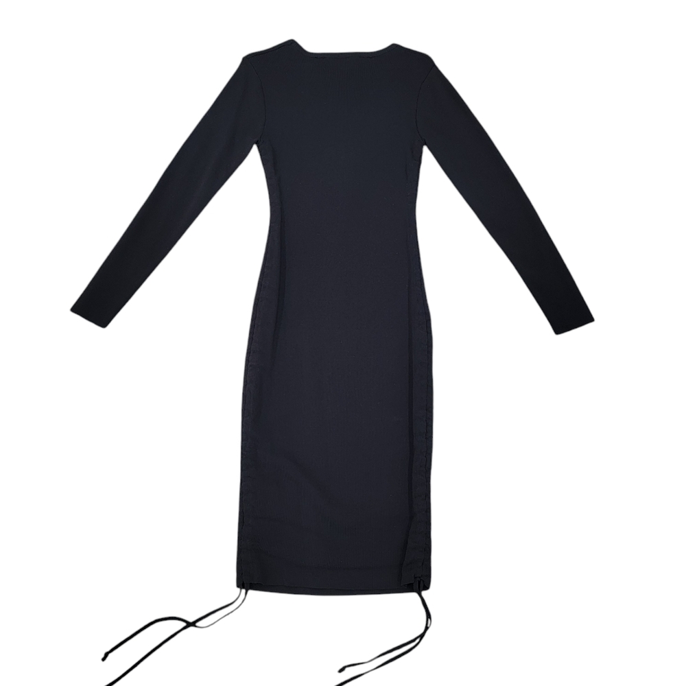 Lioness Black Military Minds Ruched Mini Dress Long Sleeve Bodycon Women… - Picture 4 of 17